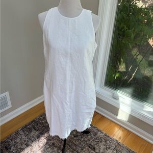 Tommy Bahama | White Sleeveless Linen  Dress, Sz M, Has Pockets